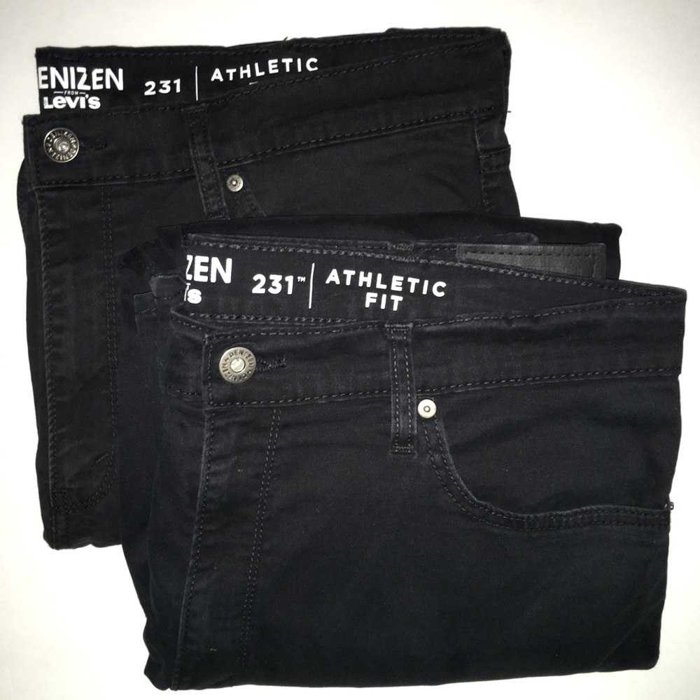 Levi’s Denizen 231 Bundle of 2 Mens Black Jeans Size W38/L30